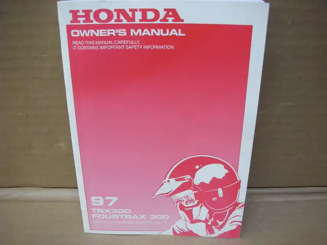 1997 Honda TRX300 2X4 Owners Manual 31HM4630 in Other in Stratford - Image 2