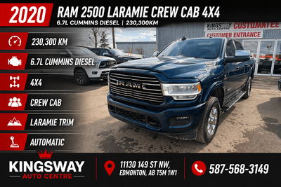 Kingsway Auto Centre ???? 11130 149 St, Edmonton, AB T5M 1W4 ???? 5️⃣8️⃣7️⃣-568-3149 2020 RAM 2500 6...