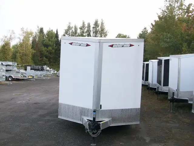2025 Weberlane ALUMINIUM 7' X 14' V-NOSE 2 ESSIEUX GLISSIERE CON in Cargo & Utility Trailers in Laval / North Shore - Image 3