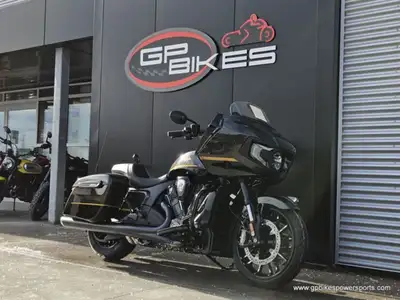2026 Indian Motorcycle Challenger Dark Horse Black Crystal w/Black Metallic & Championship Gold Feat...