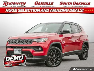2024 JEEP COMPASS ALTITUDE 4X4 | RED HOT PEARL | NAVIGATION | RACEWAY DEMO Finished in eye-catching...