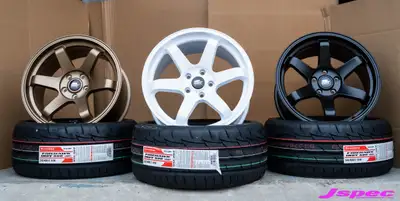 MST MT01 18x9.5 5x114.3 35 Matt Bronze Matt Black Te37 style in stock! From $1150, , 1 set each colo...
