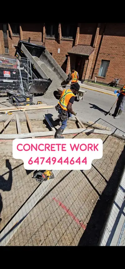 Concrete, Driveway, Patio, Concrete finisher ☎️ 6474944644, View more
