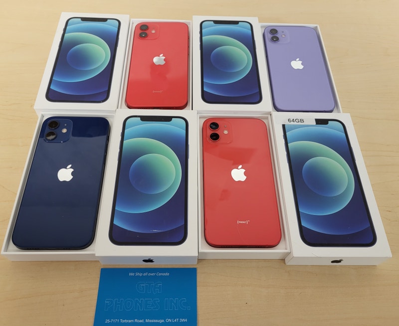 iPhone 12 64GB 550, 128GB 600 Unlocked Warranty Cell Phones
