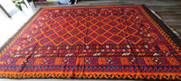 Handmade Afghan Rug 11'5 x 7'8 feet I Carpet