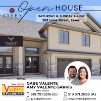 OPEN HOUSE Thurs May 2 4-7 at 161 Lane Street, Essex ON