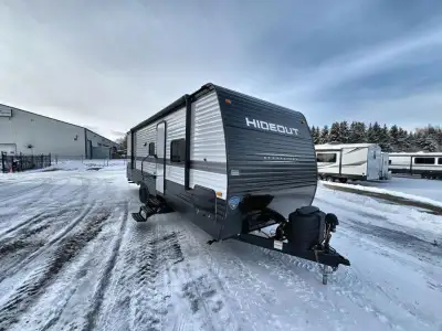 Keystone Hideout Sport Double Axle travel trailer 269DBWE highlights: Double-Size Bunks U-Shaped Din...
