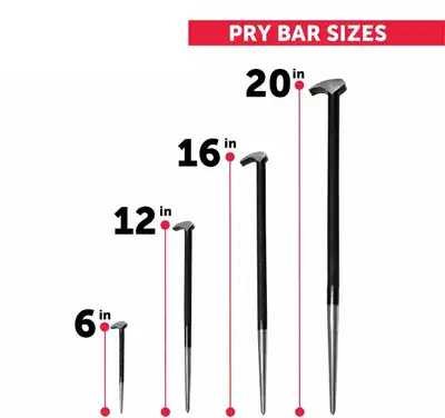NEW 4 PCS ROLLING HEAD PRY BAR TOOL SET S1198, View more