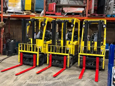 Were offering an exclusive deal on 3 Hyster 5000lb electric lift trucks that are now available in ex...