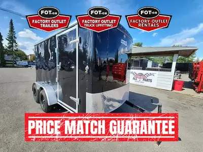 Rental 2022 6x12ft Enclosed Cargo from Factory Outlet Trailers - Used Rental Unit For Sale - Rear Ba...