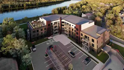 2C//Winnipeg/A truly luxurious condo complex situated on the banks of the Red River, designed and bu...