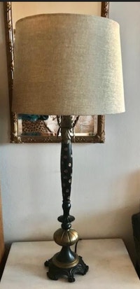 TALL Black/Bronze  Table LAMP Taupe & Glitter TALL Black shade City of Toronto Toronto (GTA) Preview