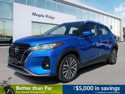 Navigate city streets with confidence and comfort in this dynamic blue 2024 Nissan Kicks SV, a versa...