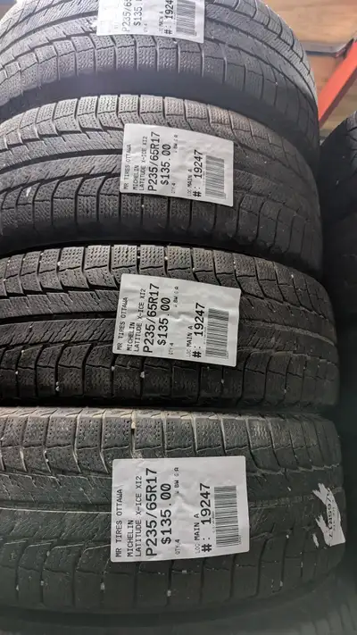 SET OF 4X P235/65R17 235/65/17 MICHELIN LATITUDE X-ICE XI2 TAG # 19247 ** Please read details below...