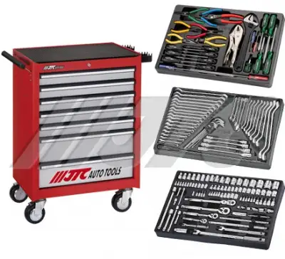 JTC-3931S 165pcs Tool Chest Set, $2000 Contents: #3931, 39311, 39312, 39313 JTC-3931 7 Drawers TOOLS...