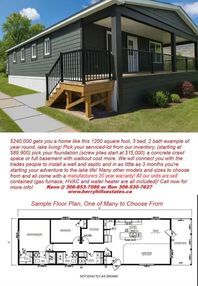 Contact us now to start your adventure in living the lake life! Order your new modular (RTM) home fr...