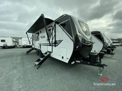 EAST TO WEST Alta travel trailer 2375KRK highlights: Walk through bathroom Booth Dinette King Bed Tw...