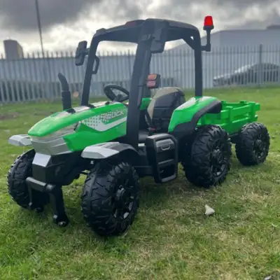 THESE LARGE 24V - 4X4 TRACTORS WITH TRAILER ARE GOING OFF THE SHELVES FAST - ORDER YOURS NOW! ZERO D...