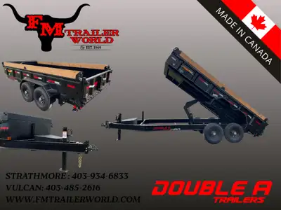 16' Double A Pro Series Low Profile Dump Trailer 2 7000# Axles Financing Available Low Margins = Sav...
