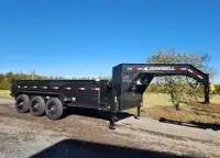 83" x 16' Ironbull Tri-Axle Gooseneck Dump