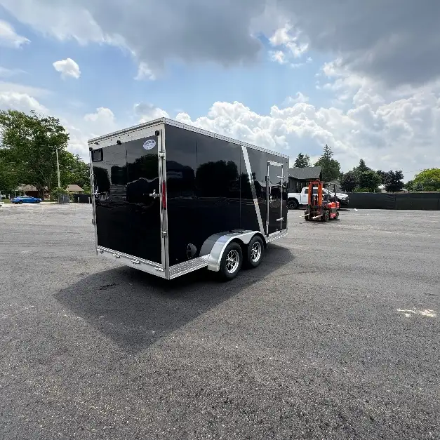 Aluminum 7x14+Vee 7FT INT Height Enclosed cargo Trailer in Cargo & Utility Trailers in Brantford - Image 5