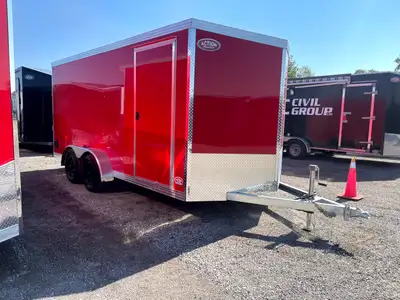 CANADIAN CRAFTSMAN GALVANIZED 7' X 16' TANDEM AXLE ENCLOSED CARGO TRAILER WITH REAR RAMP DOOR! Proud...