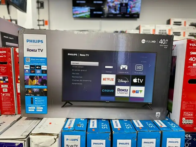 PHILIPS 40" FRAMELESS 1080p SMART ROKU TV in TVs in City of Toronto - Image 4