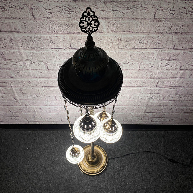 Turkish Mosaic Floor Lamp 5 Ball - White in Indoor Lighting & Fans in City of Toronto - Image 3