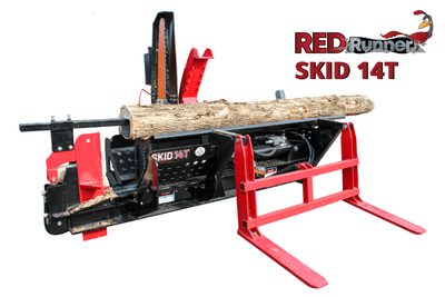 Firewood Processors RED RUNNER SKID 14T Efficiently cut and split firewood semi-autonomously from th...