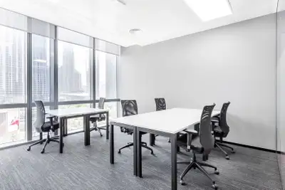 Productive workspace for three that comes with everything taken care of. Make a home for your busine...