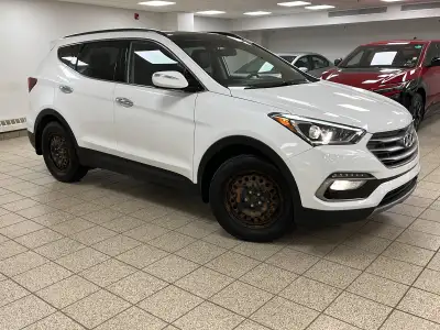 Powerful confidence wrapped in Frost Whitethis 2018 Hyundai Santa Fe 2.4 SE All-Wheel Drive SUV is e...
