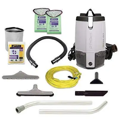 New ProVac FS 6, 6 qt. Backpack Vacuum w/ Restaurant Tool Kit The NEW ProVac FS 6 is designed specif...