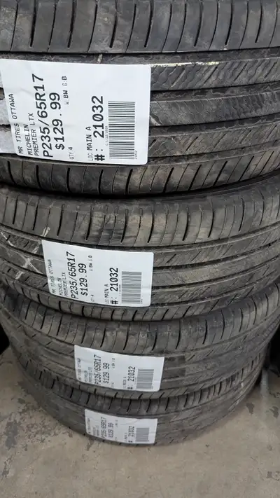 SET OF 4X MICHELIN PREMIER LTX TAG # 21032 Size: 235/65/17 235/65/17 Excellent condition Pressure te...