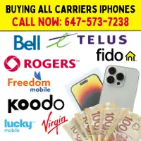 Buying all Carrier iPhone; Rogers, Telus, Bell, Fido, Freedom!