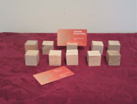 Set Of 10 Wood Square Block Place Card Holders, Canada