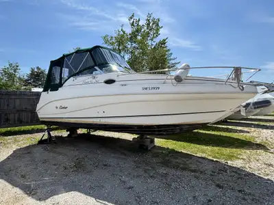 1999 Rinker 242 Fiesta V Cruiser power matched with a Mercruiser 5.0 LTR engine with bravo 3 stern d...