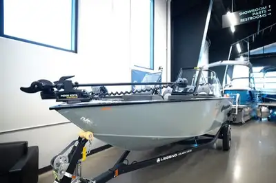2025 LEGEND 16 XF 2025 MERCURY 90 2025 BUNK TRAILER BOAT COVER FISH TECH 55 PACKAGE (MINNKOTA POWERD...