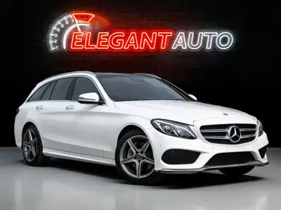 2018 Mercedes Benz C-300 Wagon White Exterior on Beige Interior comes with Navigation and Back up Ca...