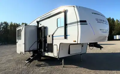 Perfect for Couples but enough space for company, this coach has it ALL! 2 Recliners, solid surface...