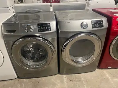 Laveuse sécheuse frontales stainless Samsung ( remis a neuf ), View more