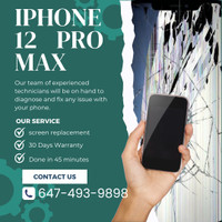 iPhone 12 PRO MAX Broken Screen replacement - Warranty
