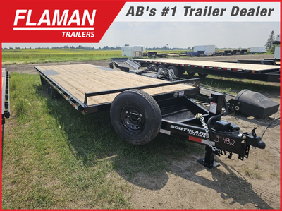 2026 SOUTHLAND 24' HIGHBOY FLAT DECK TRAILER (2) 7000lb Lippert Spring Axles Electric Self-Adjusting...