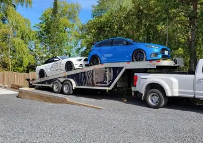 1998 Featherlight X 2 Car Hauler 32' Long deck Aluminum frame Fully rebuilt subframe 2X brand new 70...