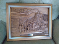 At the Station Wood Carving by Kim Murray