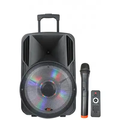 15", 1500W, LED Light Karaoke Powered Speakers, Electronics, View more