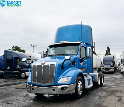 The 2021 Peterbilt Daycab in blue color has been added to the inventory by Target Truck Sales & Leas...