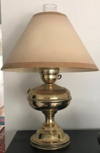 Vintage OIL LAMP (Electrical) With Custom LAMP shade,