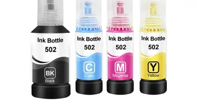 Epson Compatible T502 Ink Bottles Refill for Epson EcoTank Printers from $13 for black & $10/color M...