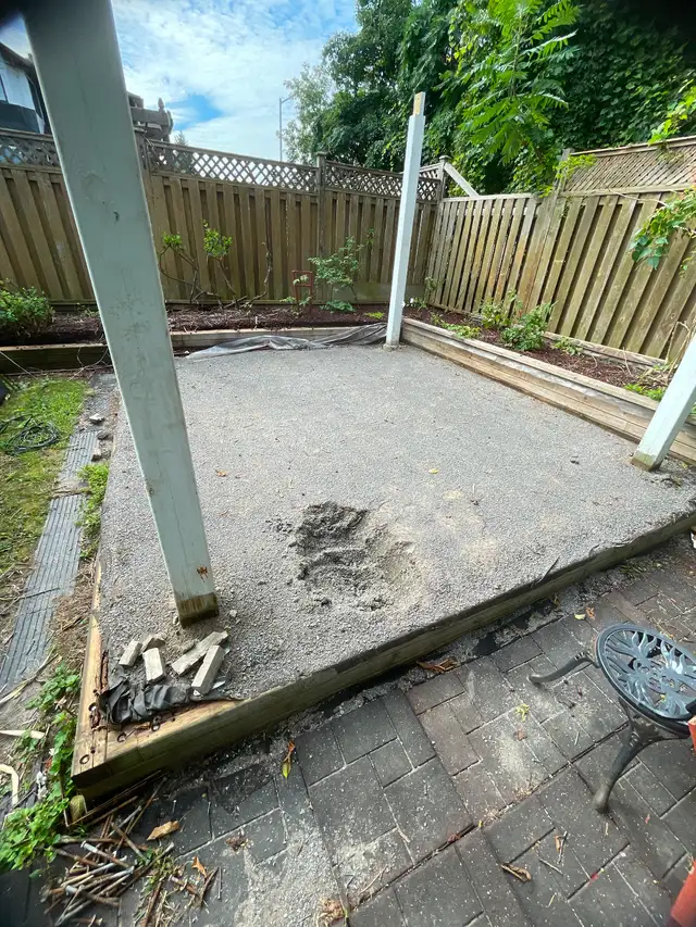 General labourer to move crushed stone in back yard (cash)