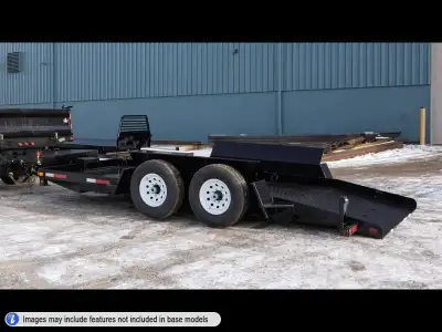 Hydraulic Drop Deck Float Trailer By Miska Trailers - Made in Canada Easy to Load, 7 Ton Models star...